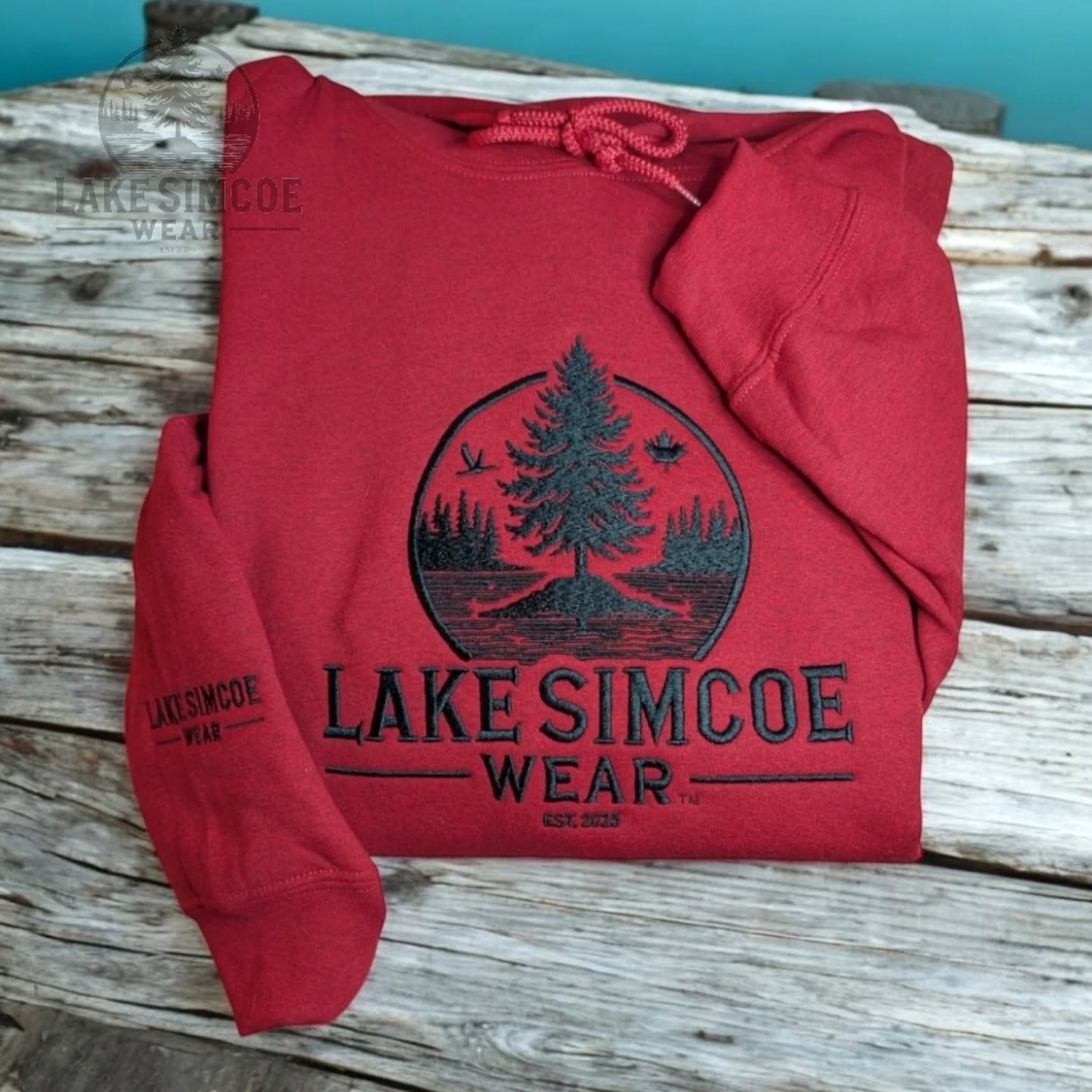 Lake Simcoe Wear Classic Hoodie Antique Cherry Red