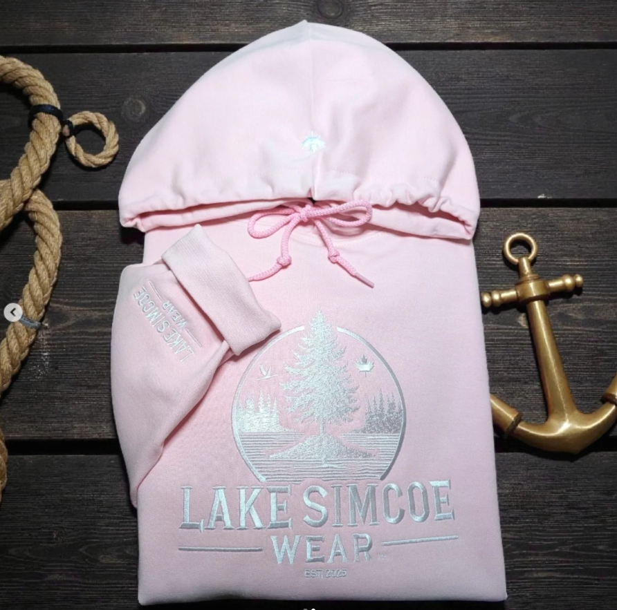Lake Simcoe Wear™ Adult Classic Hoodie Light Pink