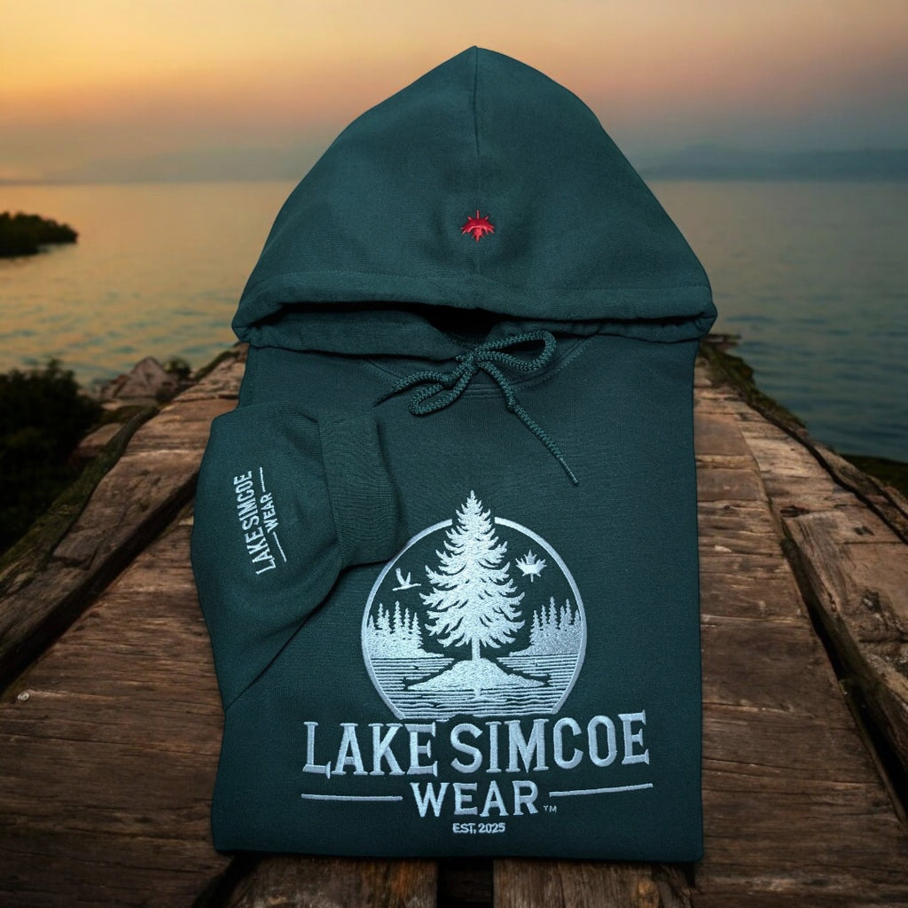 Lake Simcoe Wear™ Adult Classic Hoodie Forest Green