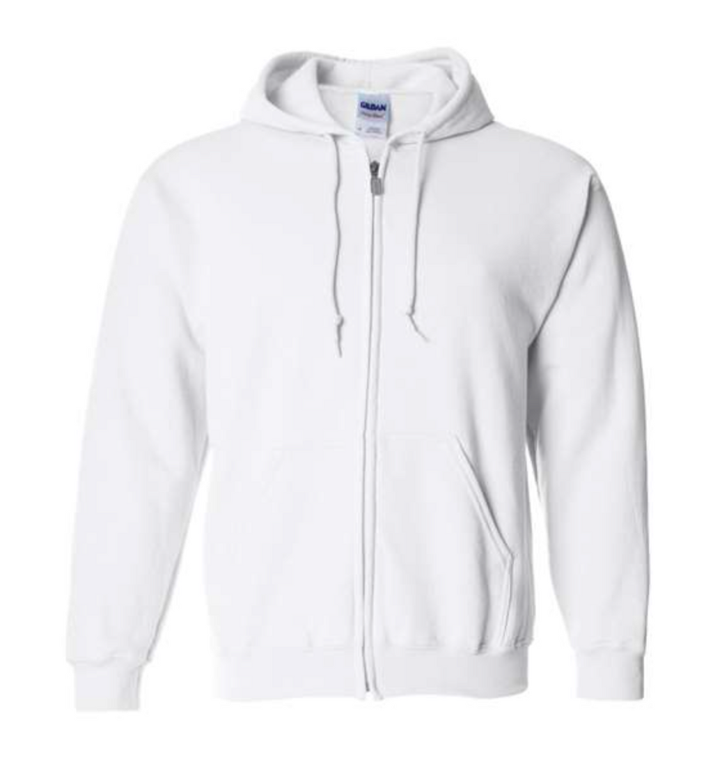 Lake Simcoe Wear™ Adult Classic Hoodie Full Zipper White