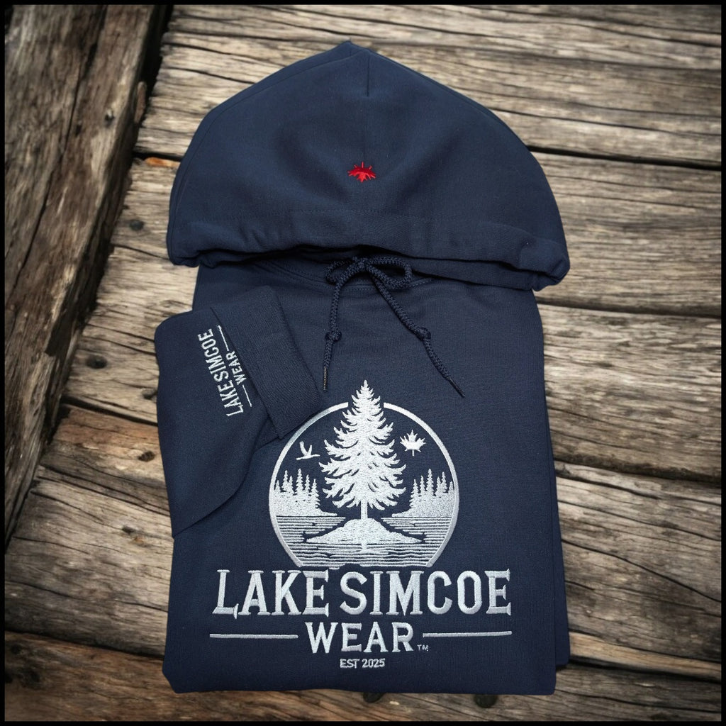Lake Simcoe Wear™ Adult Classic Hoodie Navy Blue