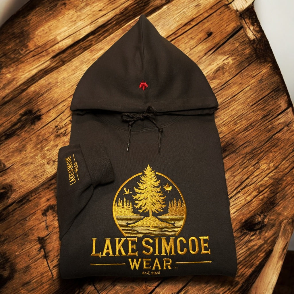 Lake Simcoe Wear™ Adult Classic Hoodie Dark Chocolate