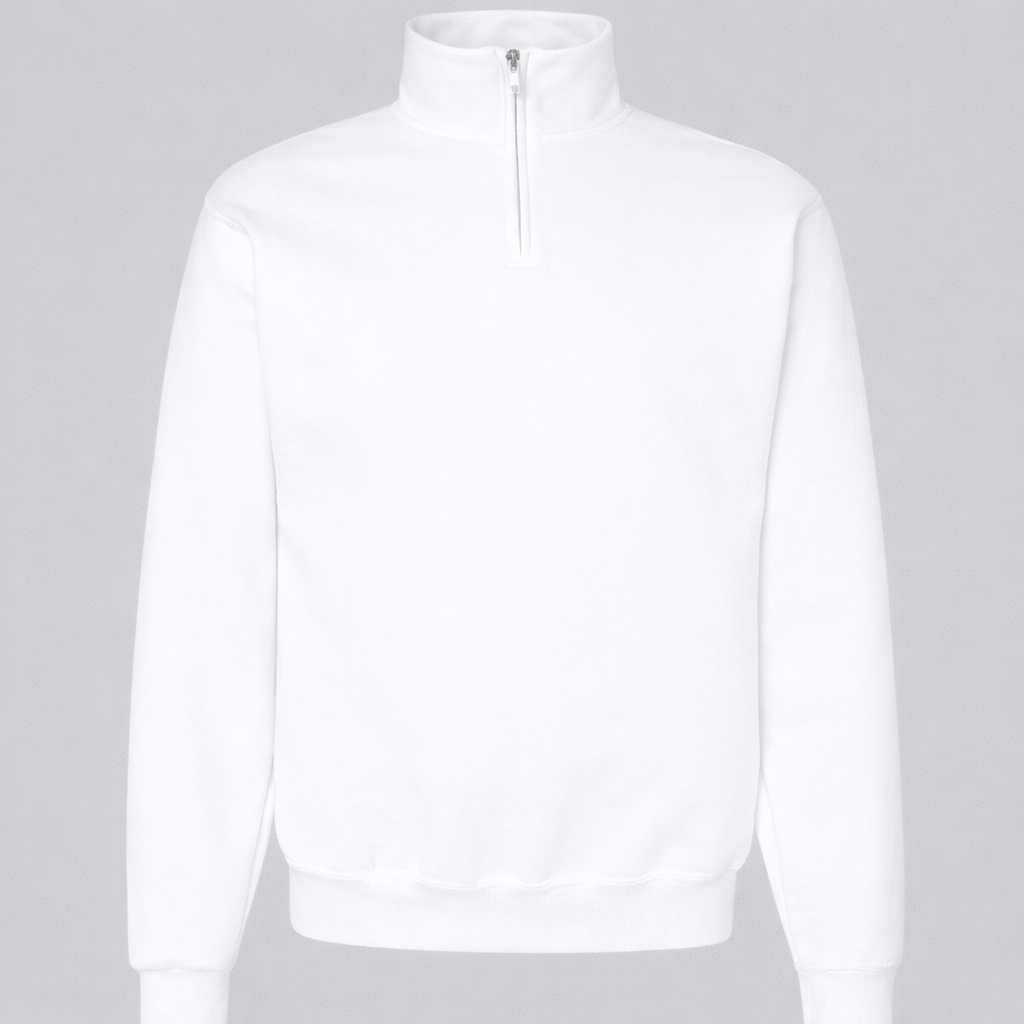Lake Simcoe Wear™ Adult Unisex Quarter Zip Sweatshirt White