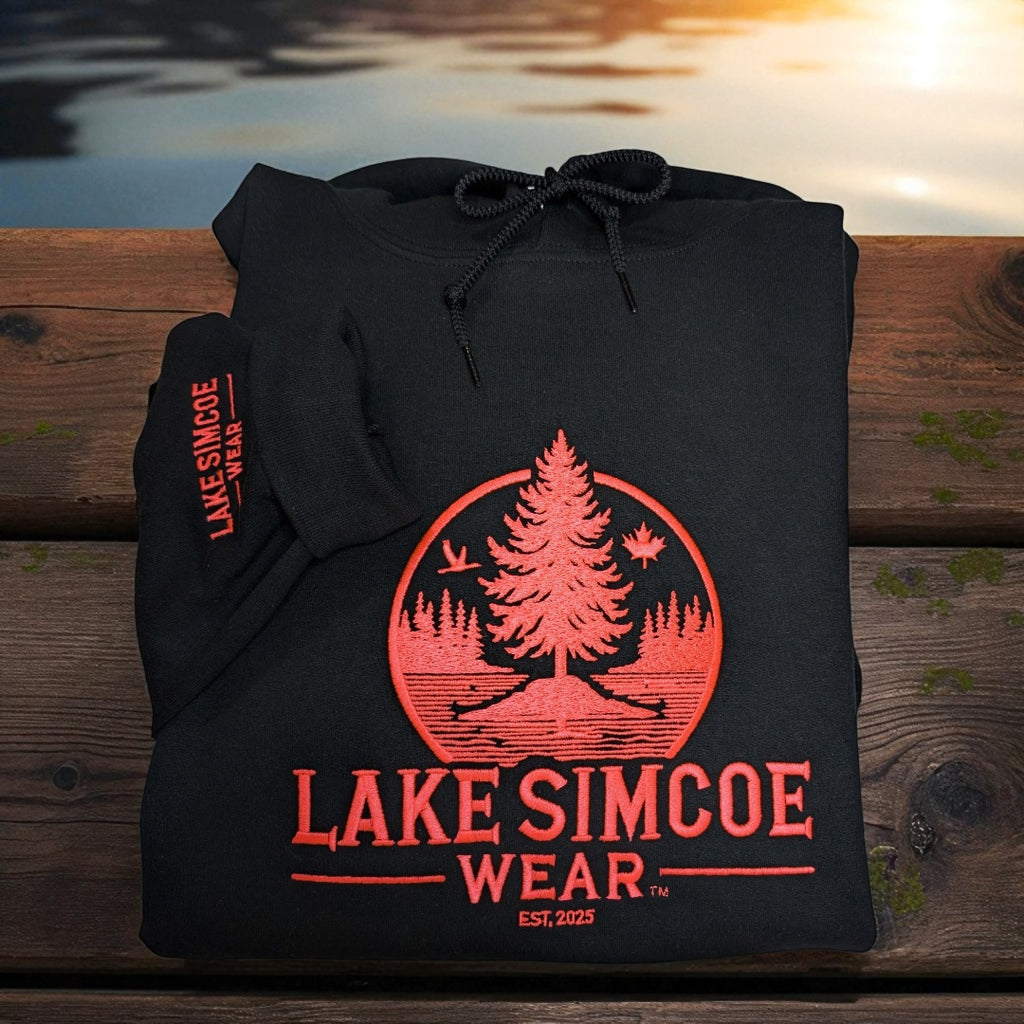 Lake Simcoe Wear™ Adult Classic Hoodie Black