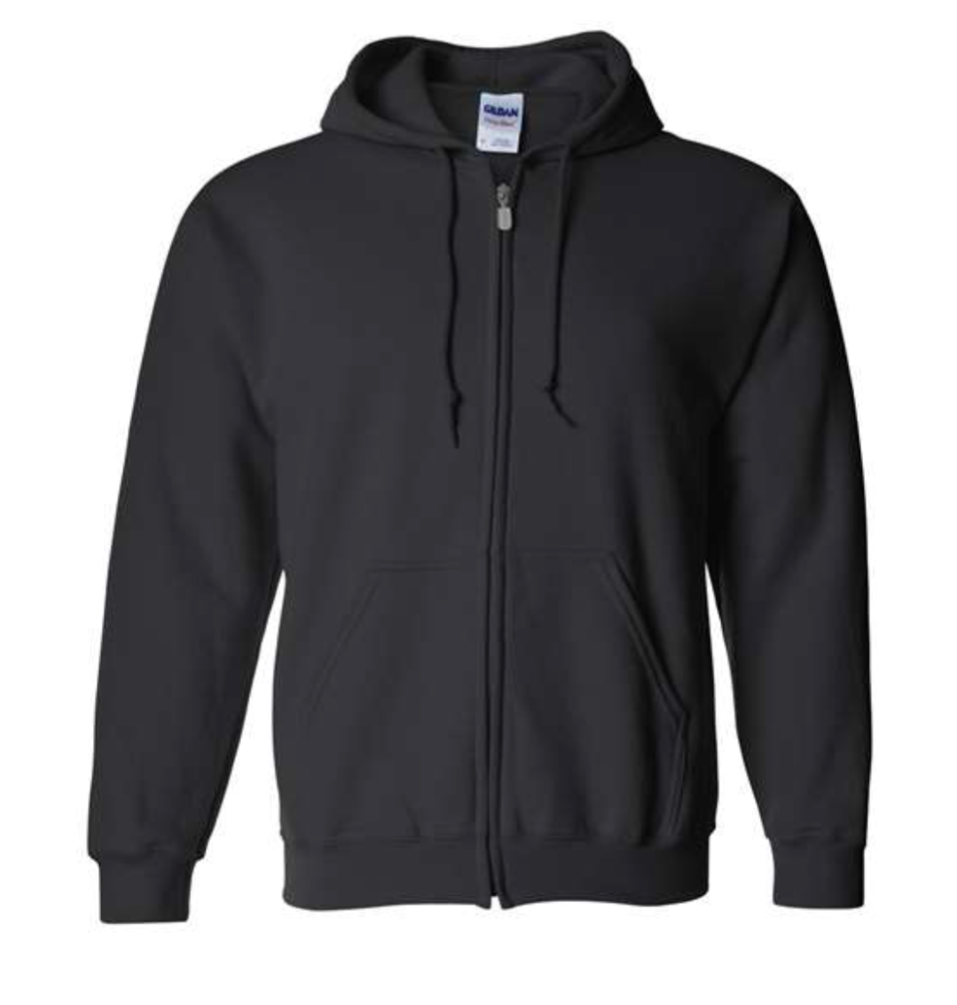 Lake Simcoe Wear™ Adult Classic Hoodie Full Zipper Black