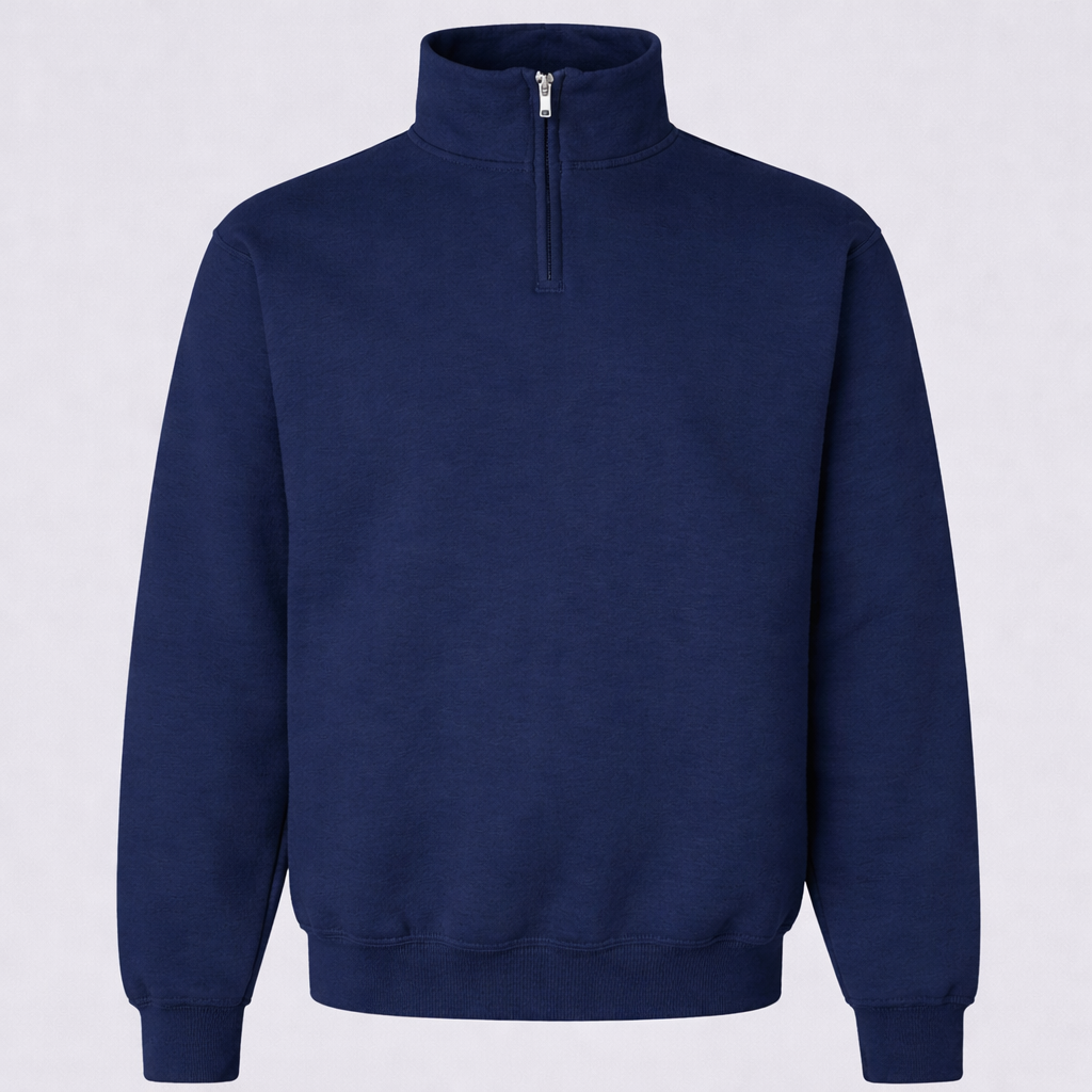 Lake Simcoe Wear™ Adult Unisex Quarter Zip Sweatshirt Navy Blue