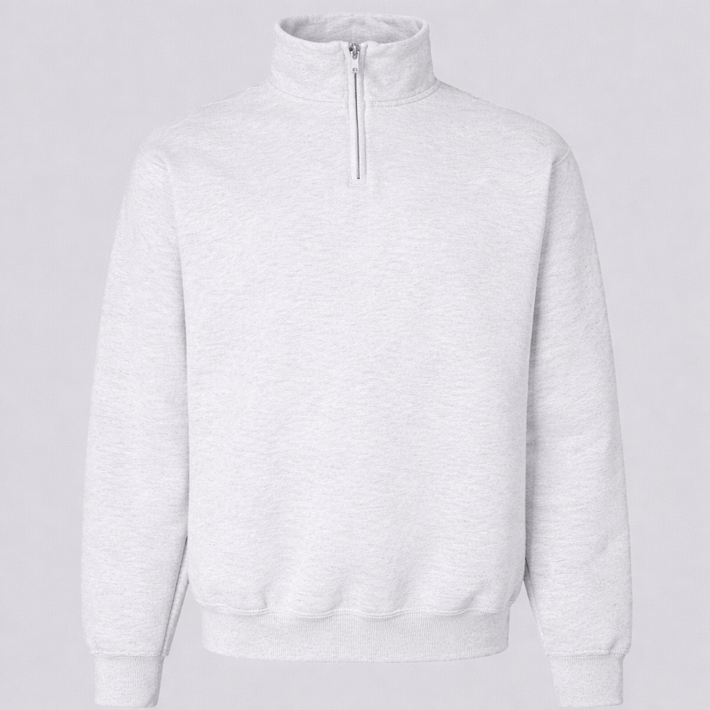 Lake Simcoe Wear™ Adult Unisex Quarter Zip Sweatshirt Ash Grey