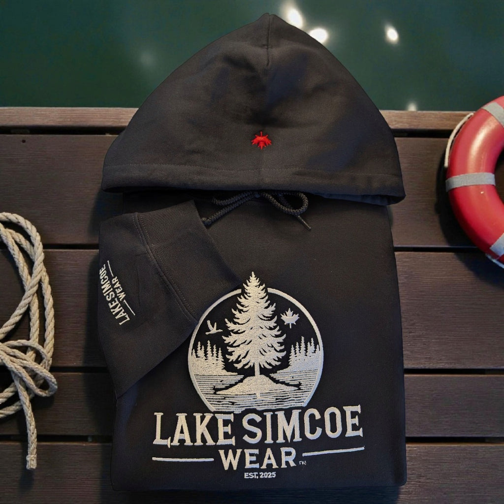 Lake Simcoe Wear™ Adult Classic Hoodie Black